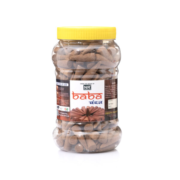 Baba Chandan Dhoop Cone 400gm Jar