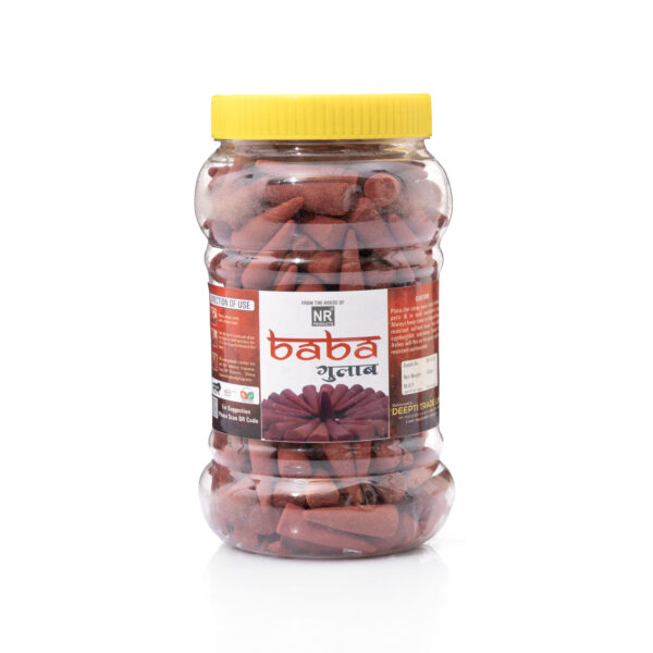 Baba Rose Dhoop Cone 400gm Jar